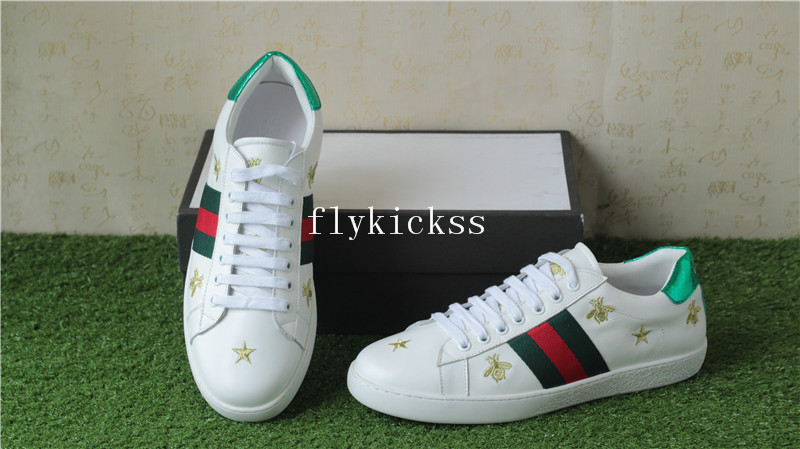 GC Ace Embroidered Sneaker White Bee & Star